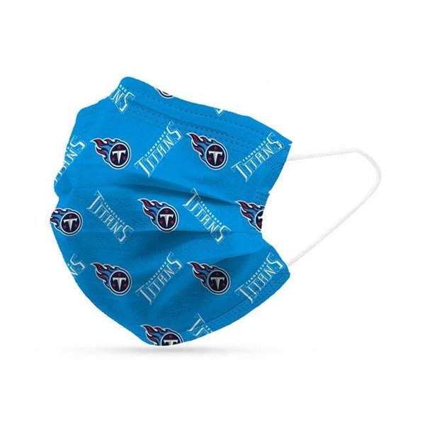 Logo Logo 629362382 NFL Tennessee Titans Disposable Face Mask - Pack of 6 629362382